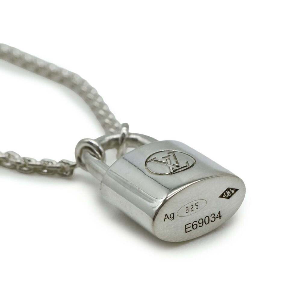 LOUIS VUITTON Silver Lockit Necklace - Picture 6 of 8